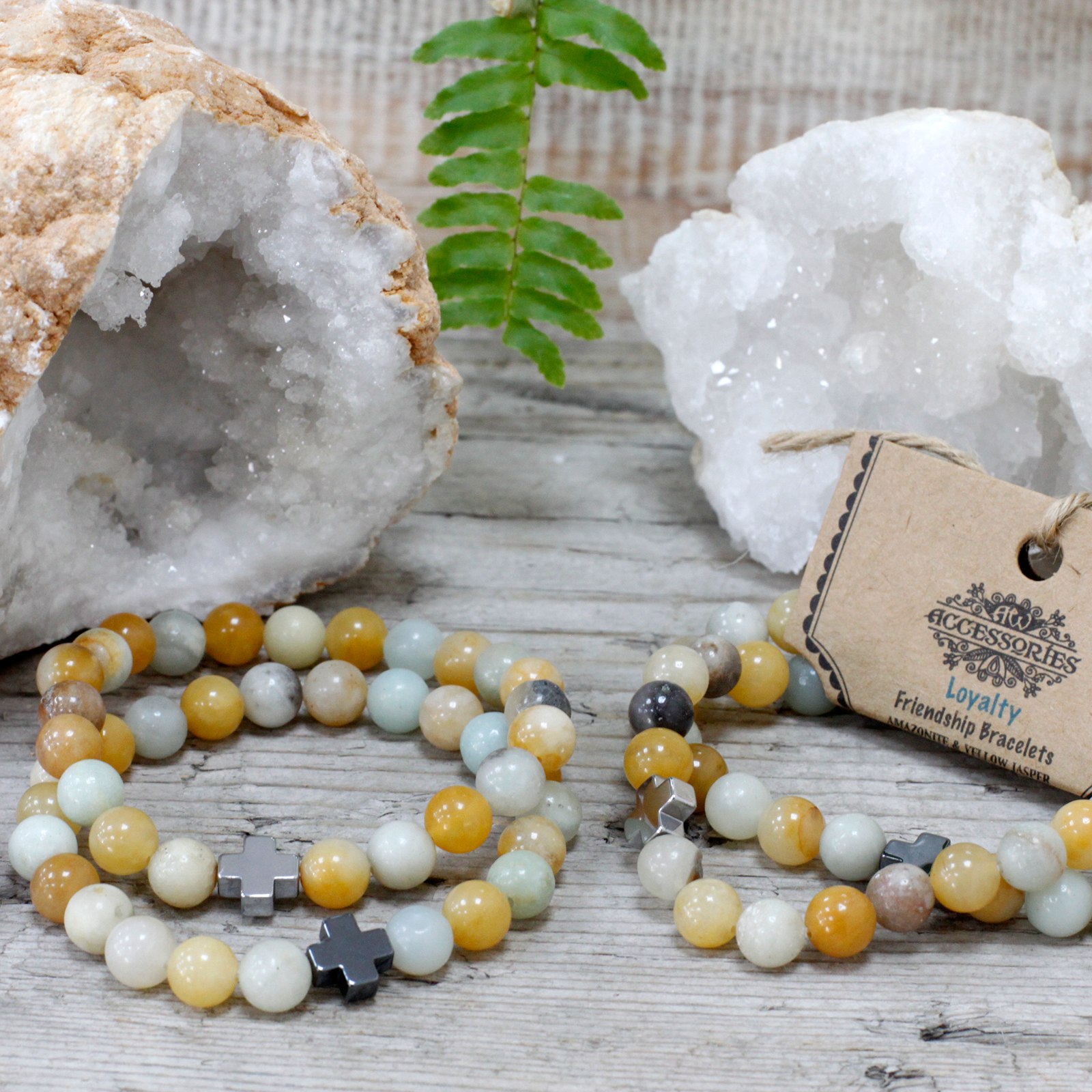 Set de 2 pulseras con piedras para lealtad | Conexión auténtica - Imagen 3
