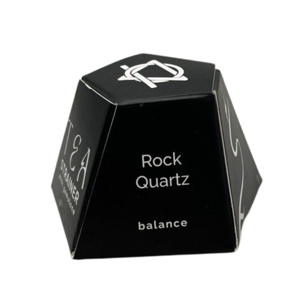 Colador de té con piedra de cuarzo roca natural