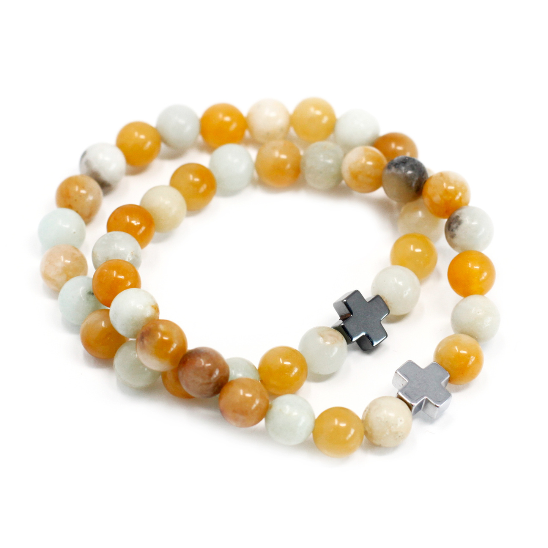 Set de 2 pulseras con piedras para lealtad | Conexión auténtica
